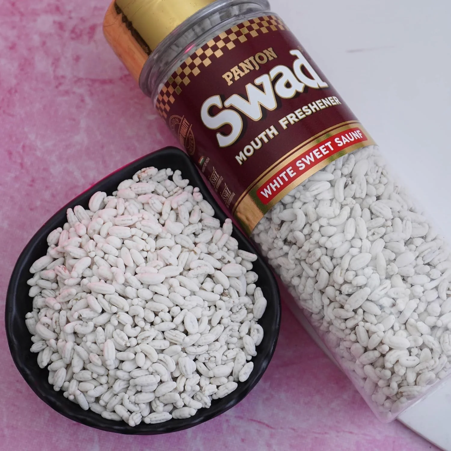 Panjon Swad White Sweet Saunf Mukhwas 240gm, (120gm *2 Bottles) | Digestive Mouth Freshener - Image 3