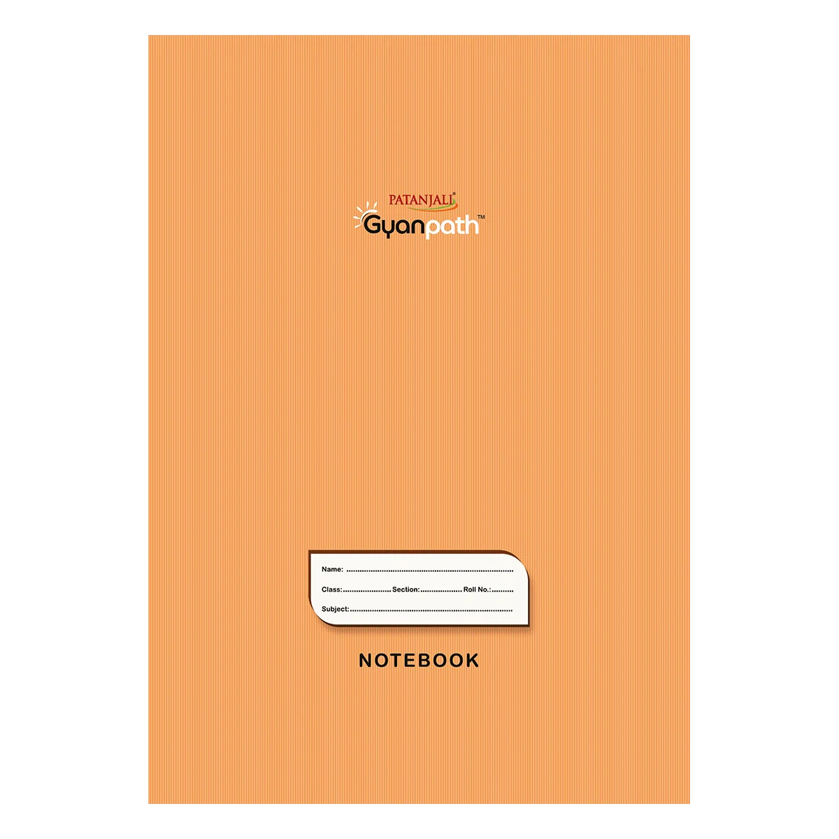 Patanjali A4 Gyanpath Notebook (29.7x21 Cm) Orange 140pages Single Line, Pack Of 1