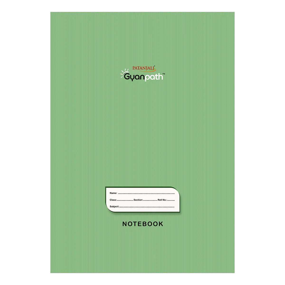 Patanjali A4 Gyanpath Notebook ( 29.7x21cm) Green, 192pages Single Line, Pack Of 1
