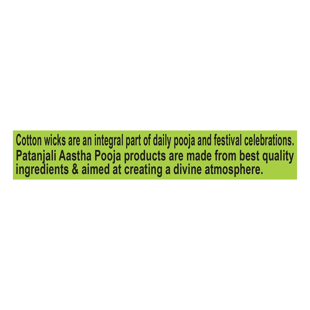 Patanjali Aastha Cotton Wicks Plain, With Proper Shape & Size, 25gm, Pack Of 1 - Image 2