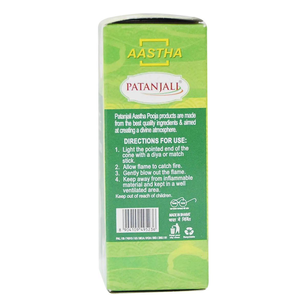 Patanjali Aastha Mogra Dry Dhoop Cone, With Exquisite, Soothing & Long Lasting Aroma | 20gm - Image 2