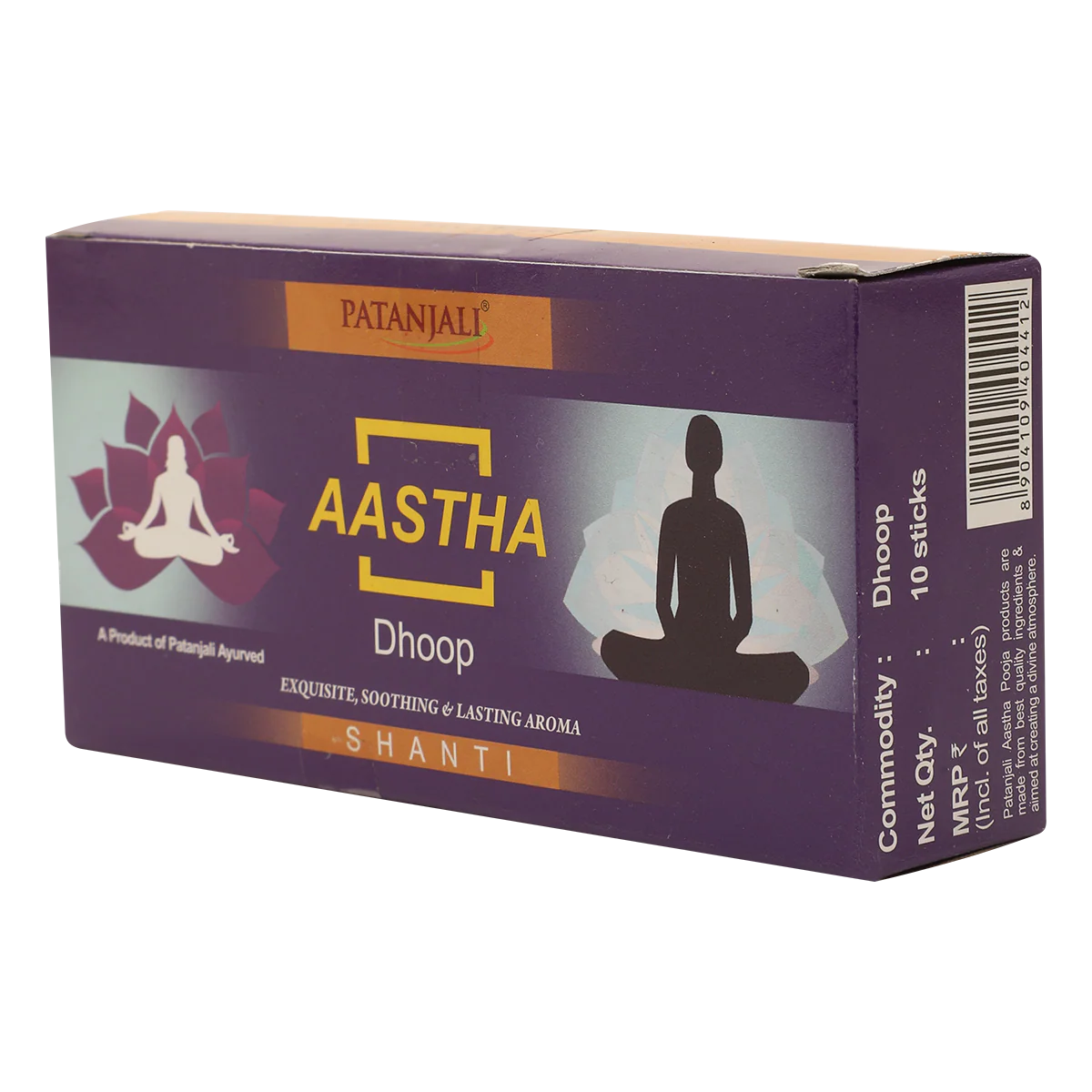 Patanjali Aastha Shanti Dhoop, 10 Stick, With Exquisite, Soothing & Long Lasting Aroma | 50gm - Image 2