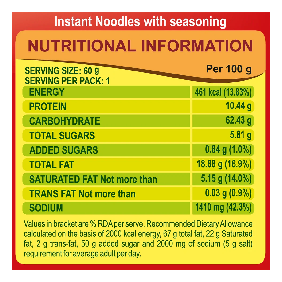 Patanjali Atta Noodles Chatpata 60gm - Image 3