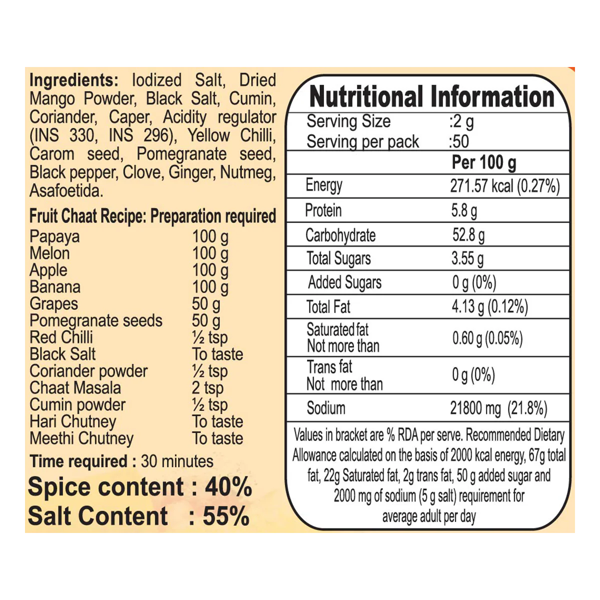 Patanjali Chaat Masala 100gm - Image 4