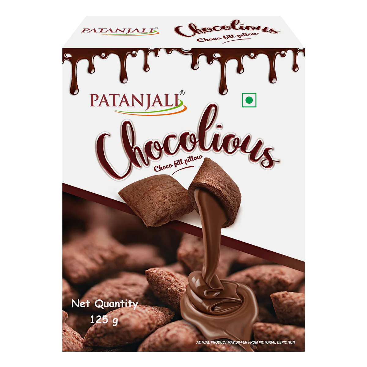 Patanjali Chocolious- Choco Fill Pillow 125gm