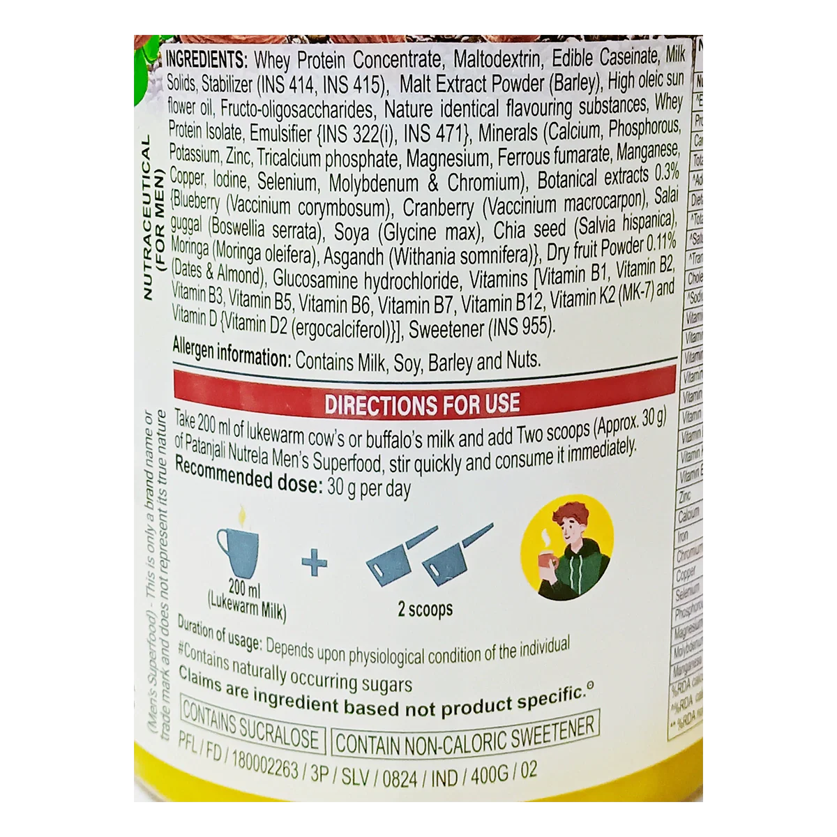 Patanjali Combo Pat, Nutrela Men'S Superfood, Moringa (400g+60n), With Rich In Protein, 430gm - Image 4