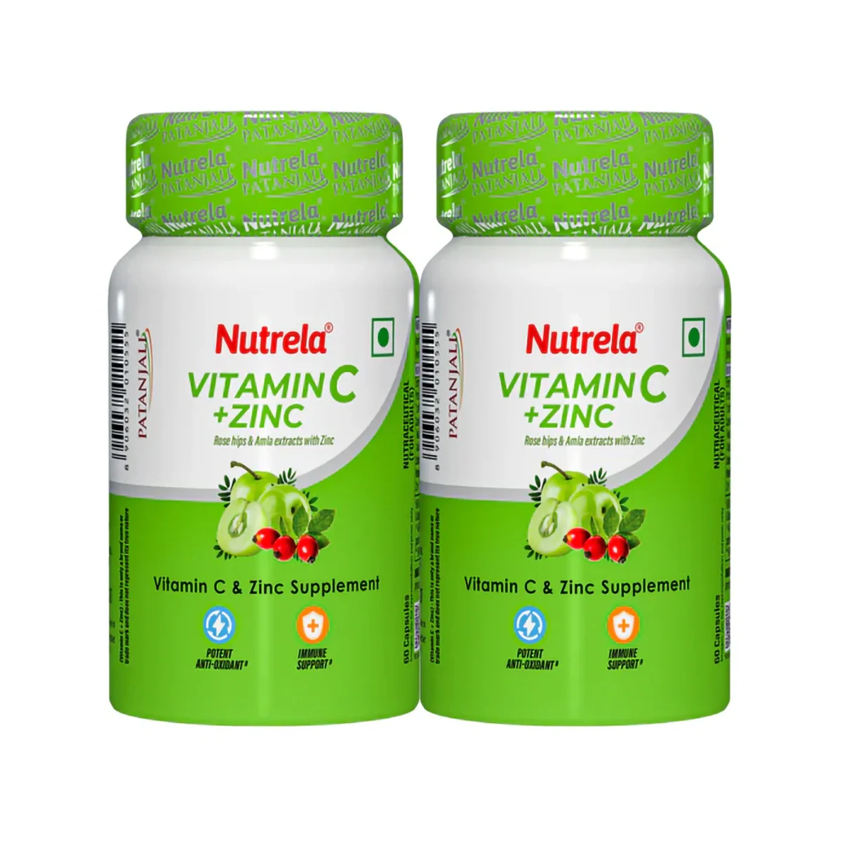 Patanjali Combo Patanjali Nutrela Vitamin C, Zinc, (Pack Of 2), With Potent Anti Oxidant, 78gm