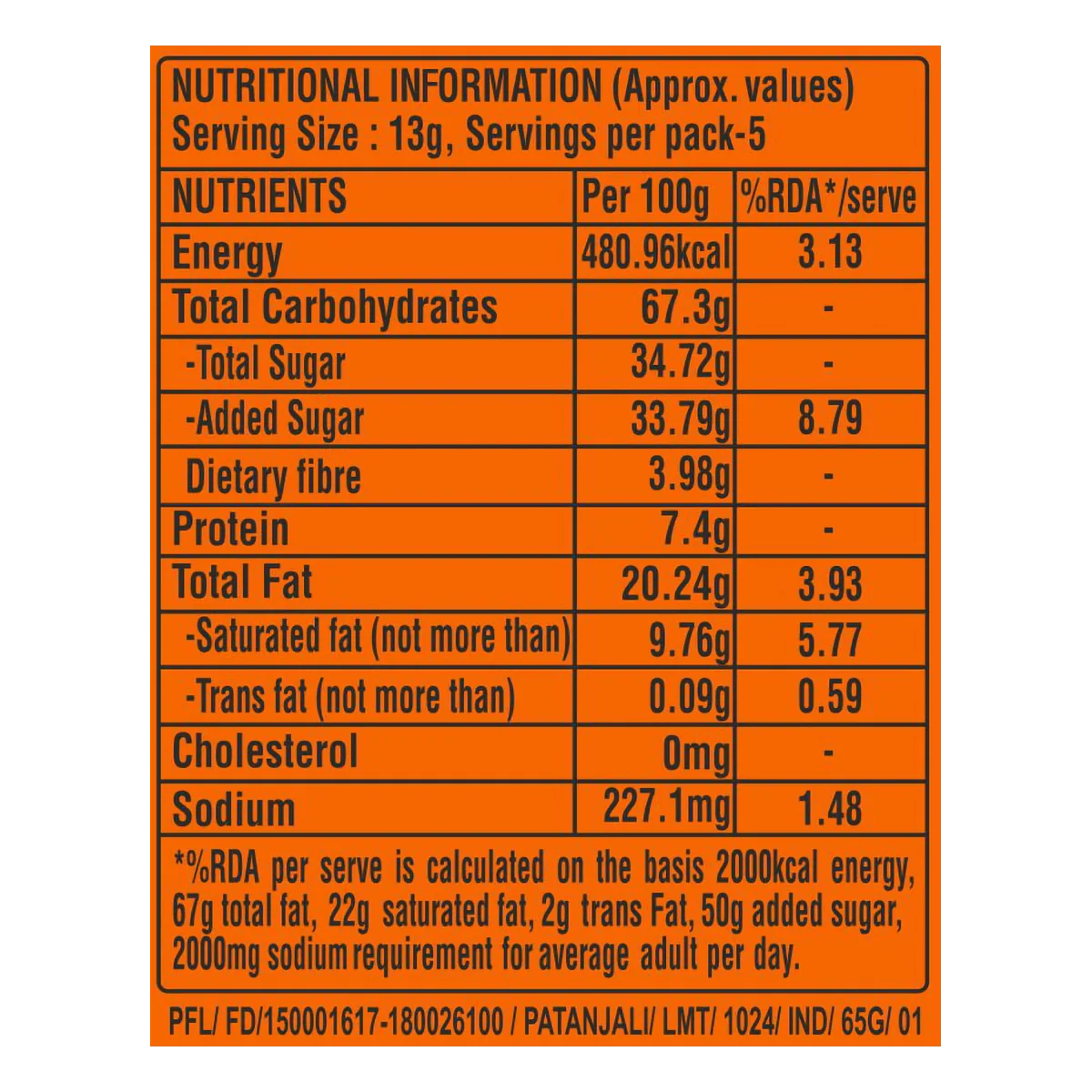 Patanjali Creamfeast Orange Biscuit 65gm - Image 4