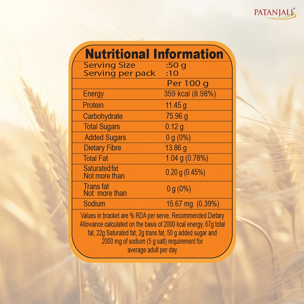 Patanjali Dalia 500gm - Image 3