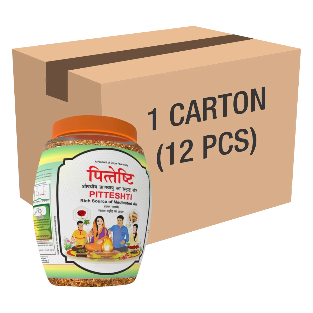 Patanjali Divya Pitteshti (Hawan Samagri) 400gm Each (12 Pcs) With Beneficial In Pittaja, 4.8kg