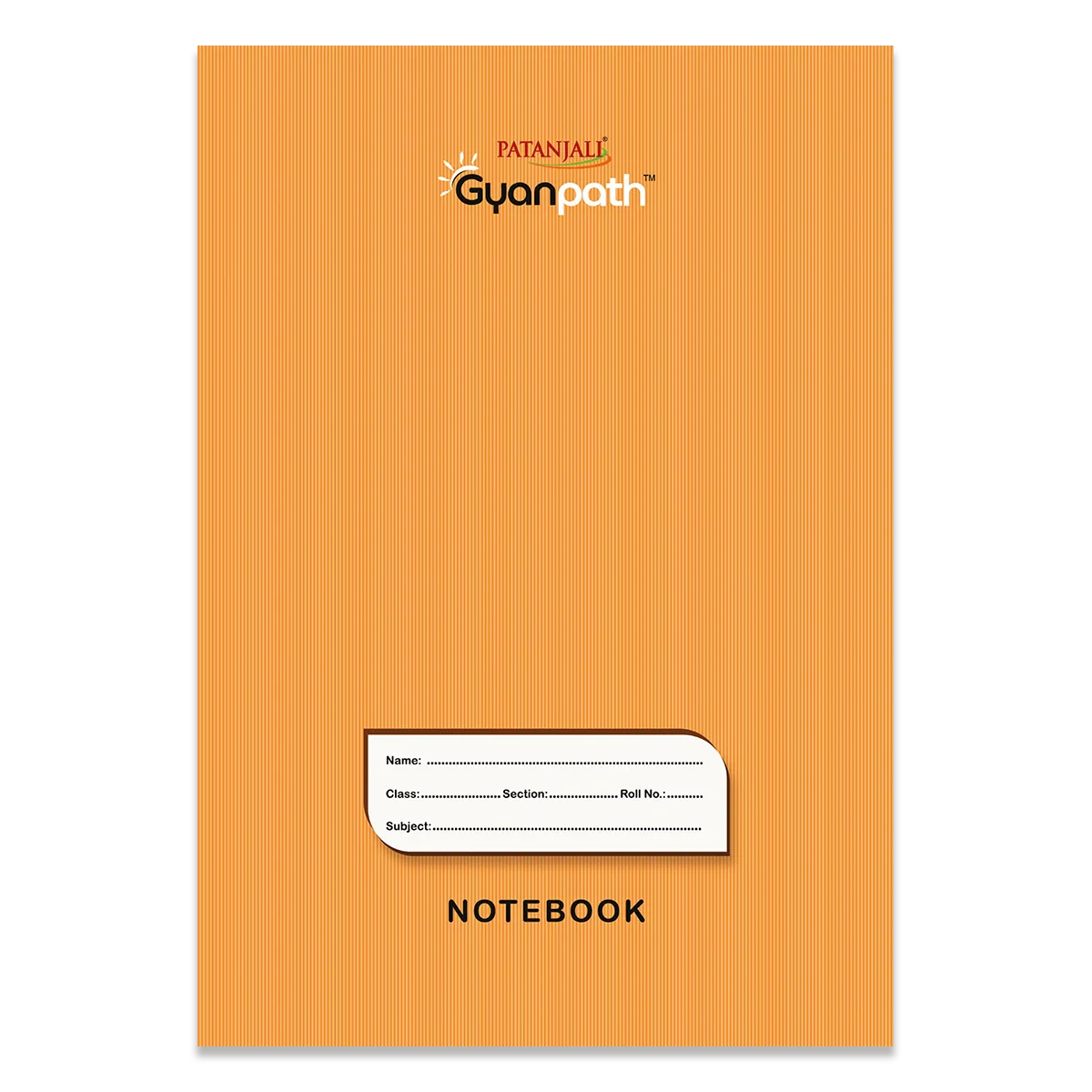 Patanjali Gyanpath Notebook (16.5x23.5 Cm) Orange 96pages Single Line, Pack Of 1