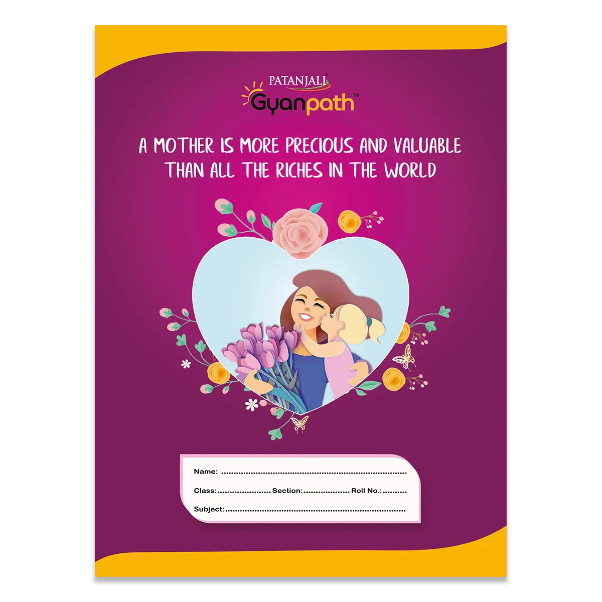 Patanjali Gyanpath Notebook (18x24 Cm) Multi Design 76pages Single Line, Pack Of 1 - Image 4