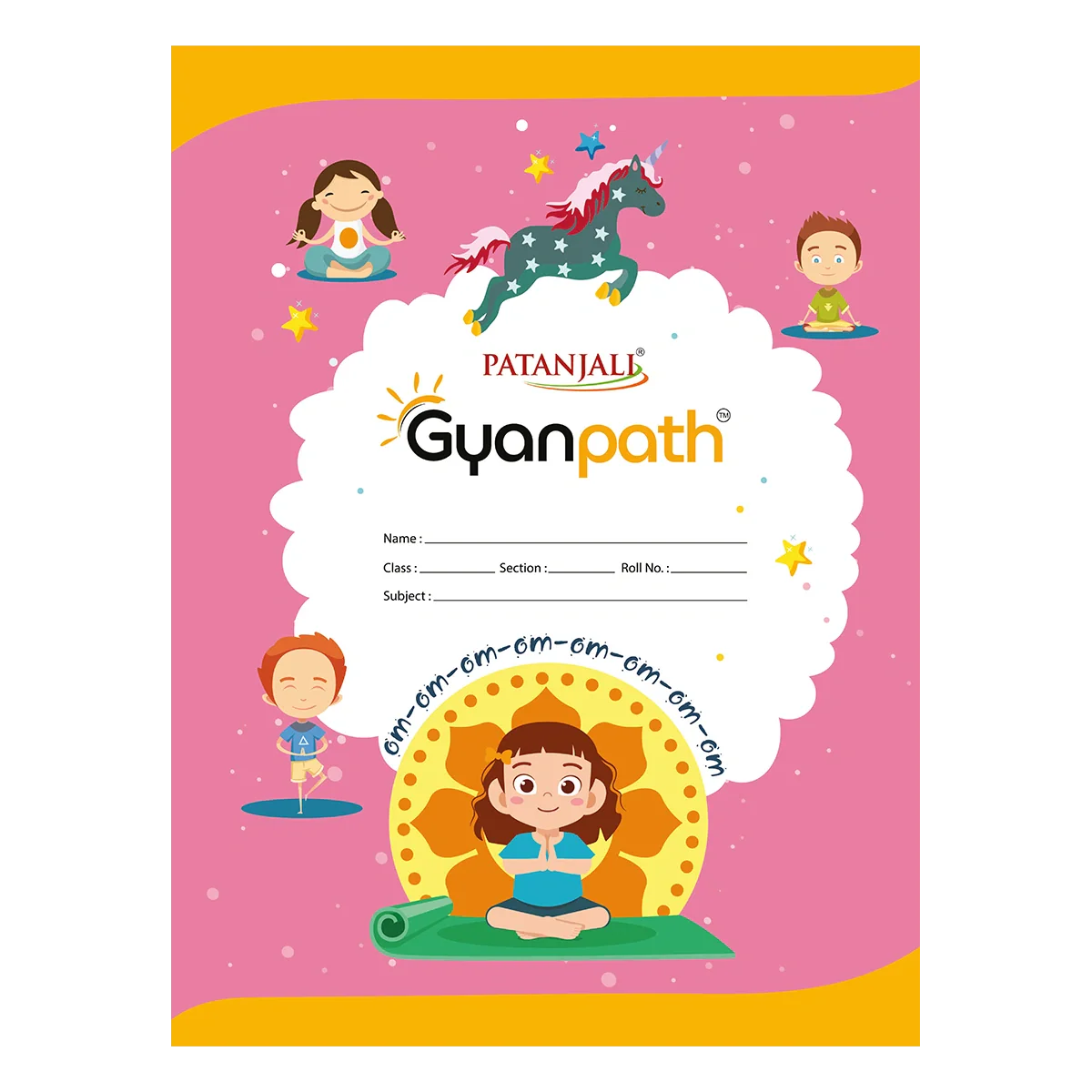 Patanjali Gyanpath Notebook (18x24 Cm) Multi Design, 92pages Square, Pack Of 1