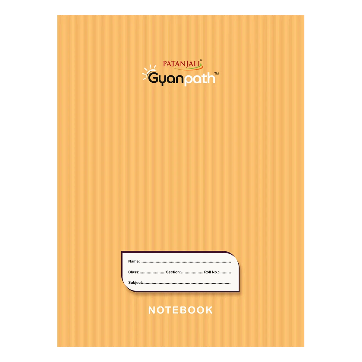Patanjali Gyanpath Notebook (18x24 Cm) Orange, 140pages Single Line, Pack Of 1