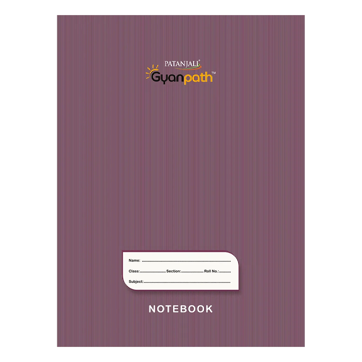 Patanjali Gyanpath Notebook (18x24 Cm) Purple, 172pages 3 In1, Pack Of 1