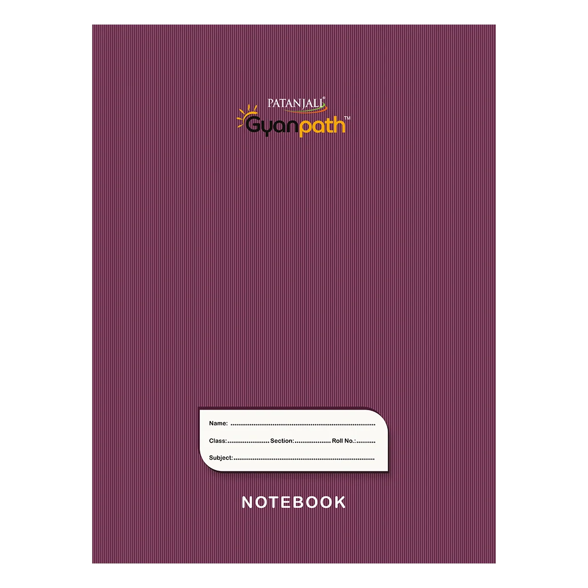 Patanjali Gyanpath Notebook (18x24 Cm) Purple, 172pages Four Line, Pack Of 1