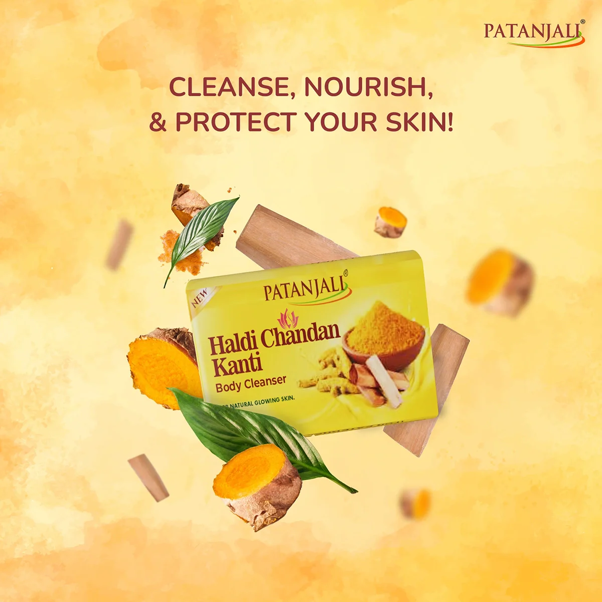 Patanjali Haldi Chandan Kanti Body Cleanser, With Reduces Roughness, Improves Texture, 75gm - Image 4