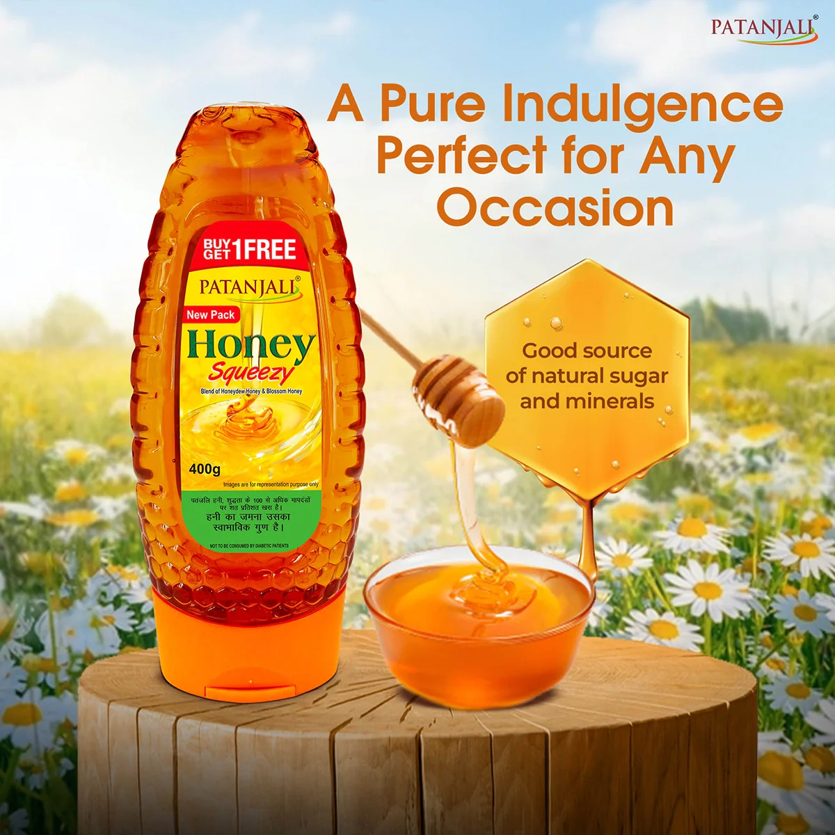 Patanjali Honey Squeeze - 400 G (1+1 Combo) 800gm - Image 4