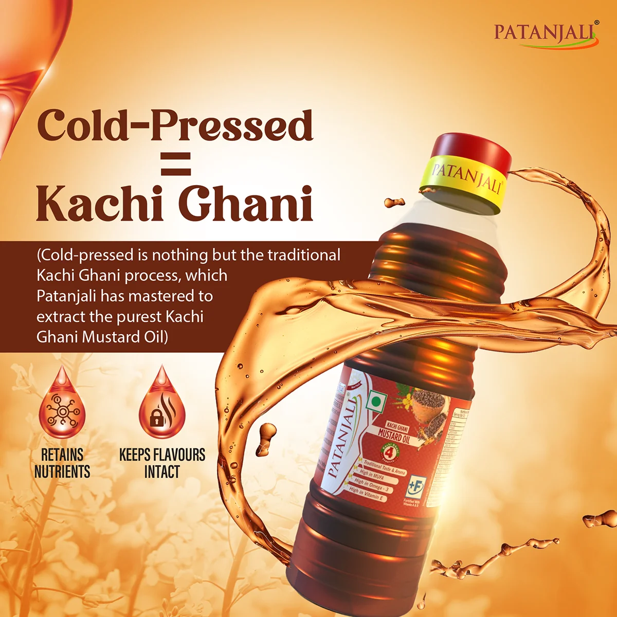 Patanjali Kachi Ghani Mustard Oil 200ml - Image 5