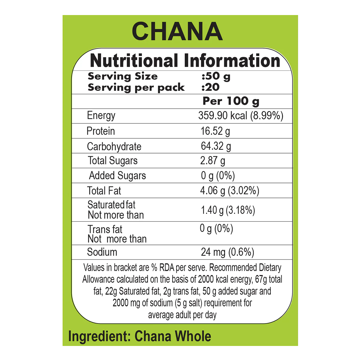 Patanjali Kala Chana 500gm - Image 2