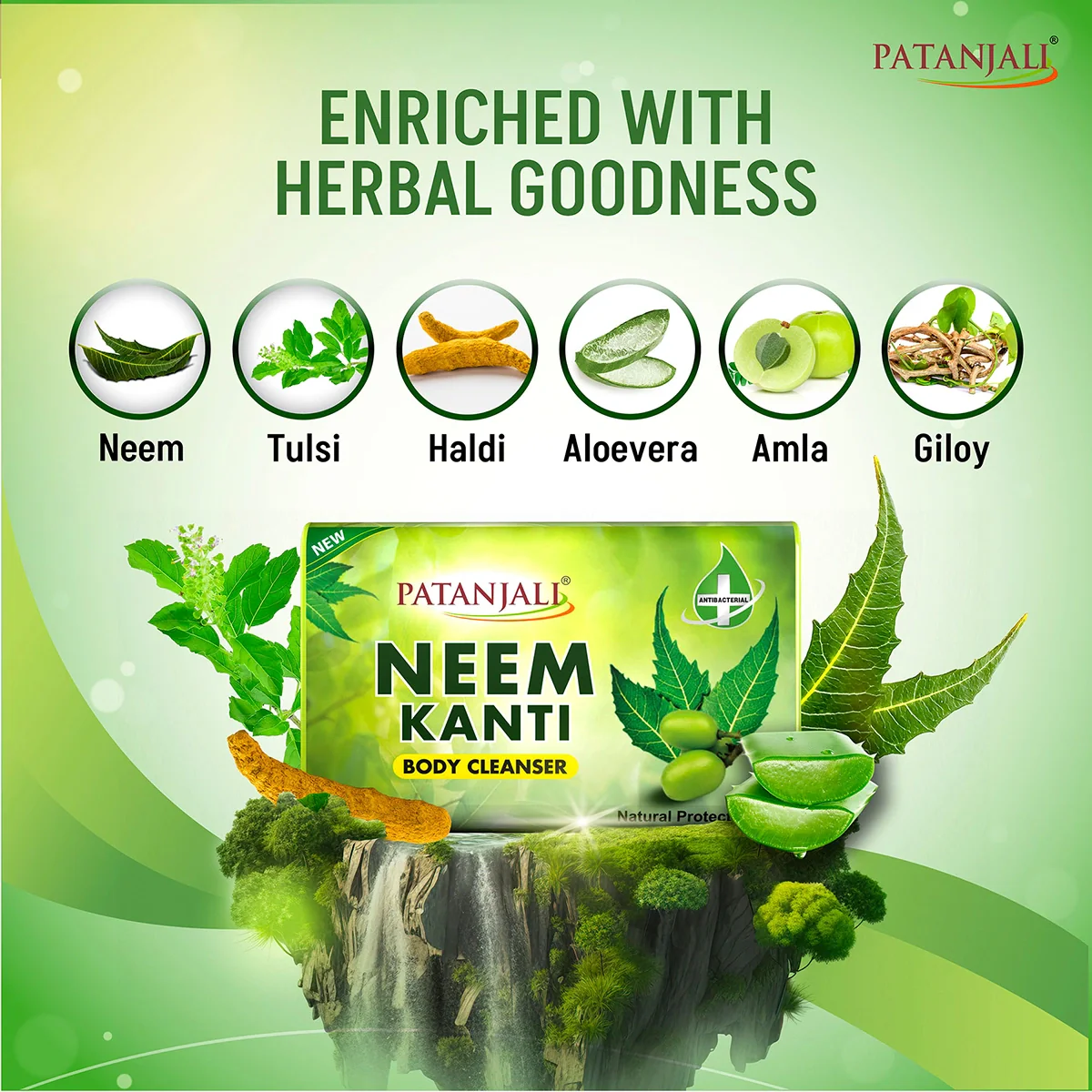 Patanjali Neem Kanti Body Cleanser, With Rejuvenating, Nourishing & Glorifying The Skin, 75gm - Image 3