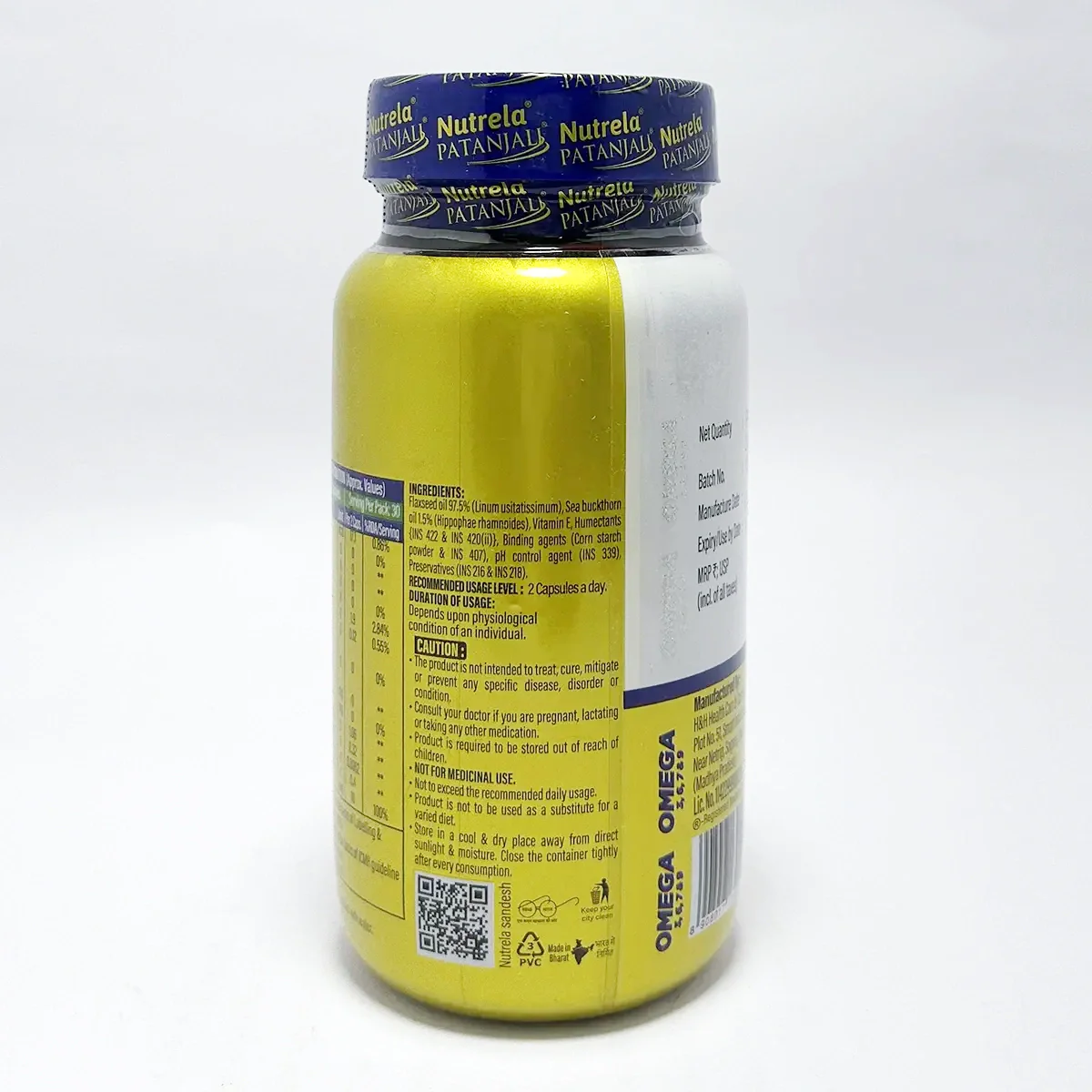 Patanjali Nutrela Organic Omega 3,6,7,9, With Vitamin E, 45gm - Image 2