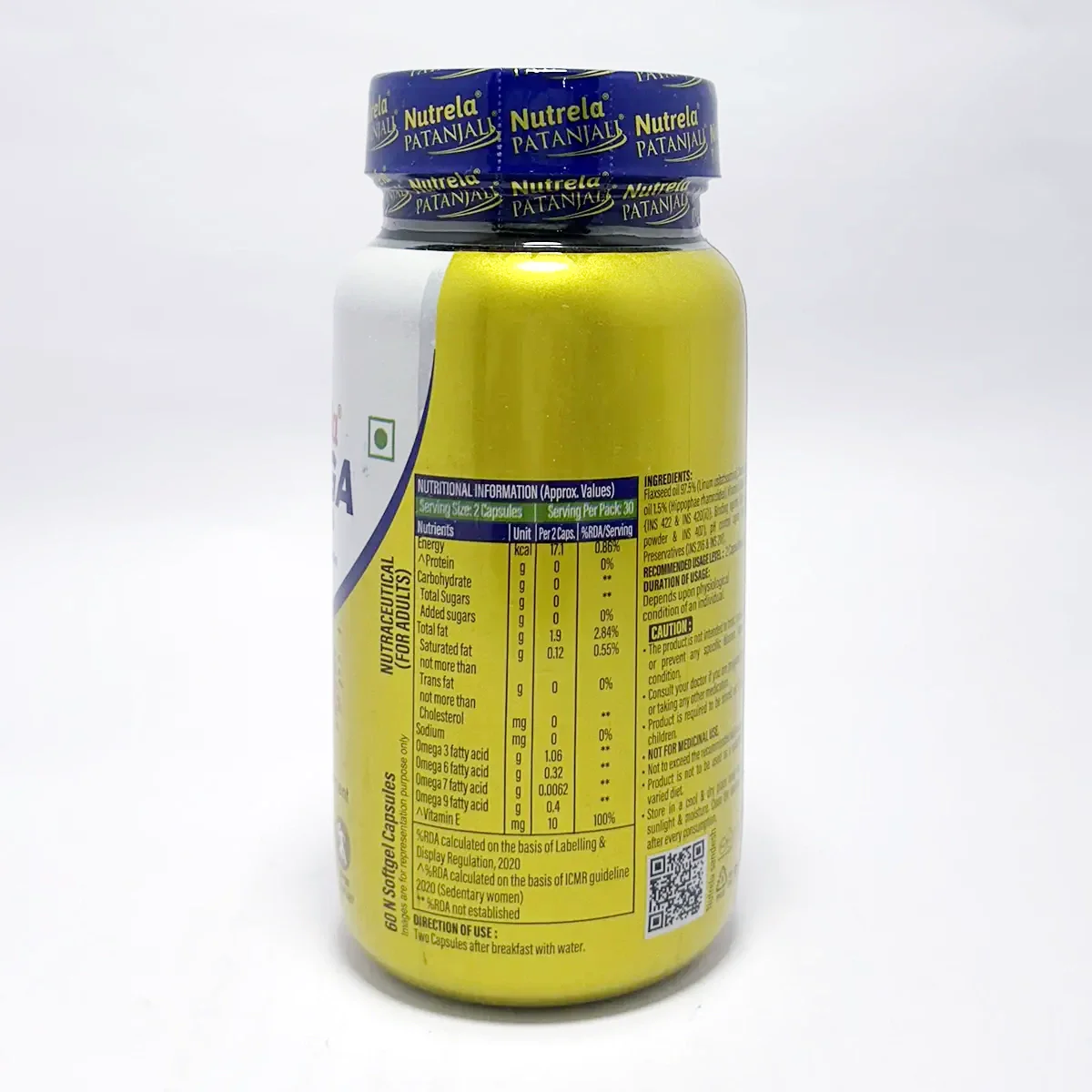 Patanjali Nutrela Organic Omega 3,6,7,9, With Vitamin E, 45gm - Image 3