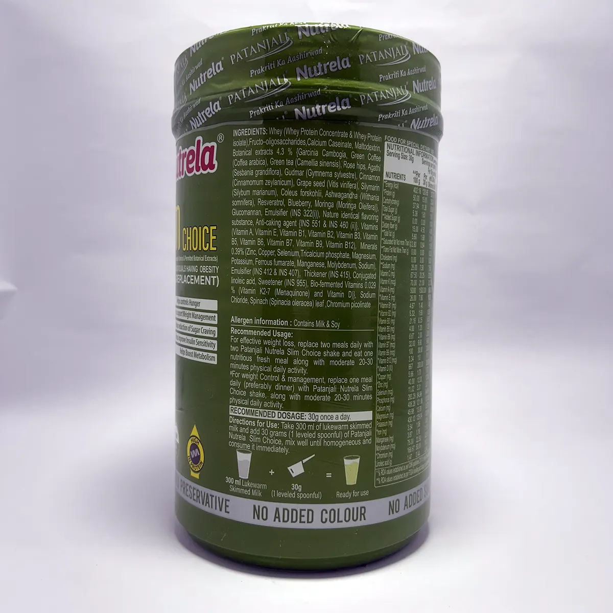 Patanjali Nutrela Slim Choice Powder, With Reduced Sugar Cravings, 500gm - Image 2