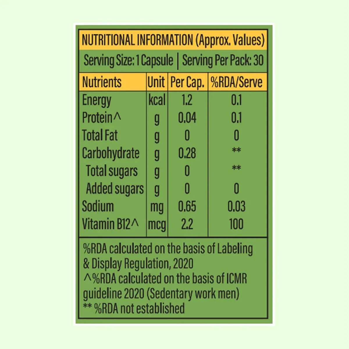 Patanjali Nutrela Vit B12 Natural, With Provides 100% Rda Of Vitamin B12, 10.5gm - Image 2