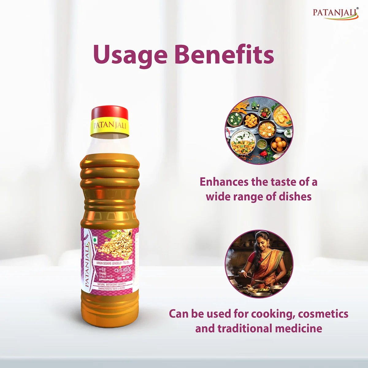 Patanjali Sesame Oil (B) 200ml - Image 5