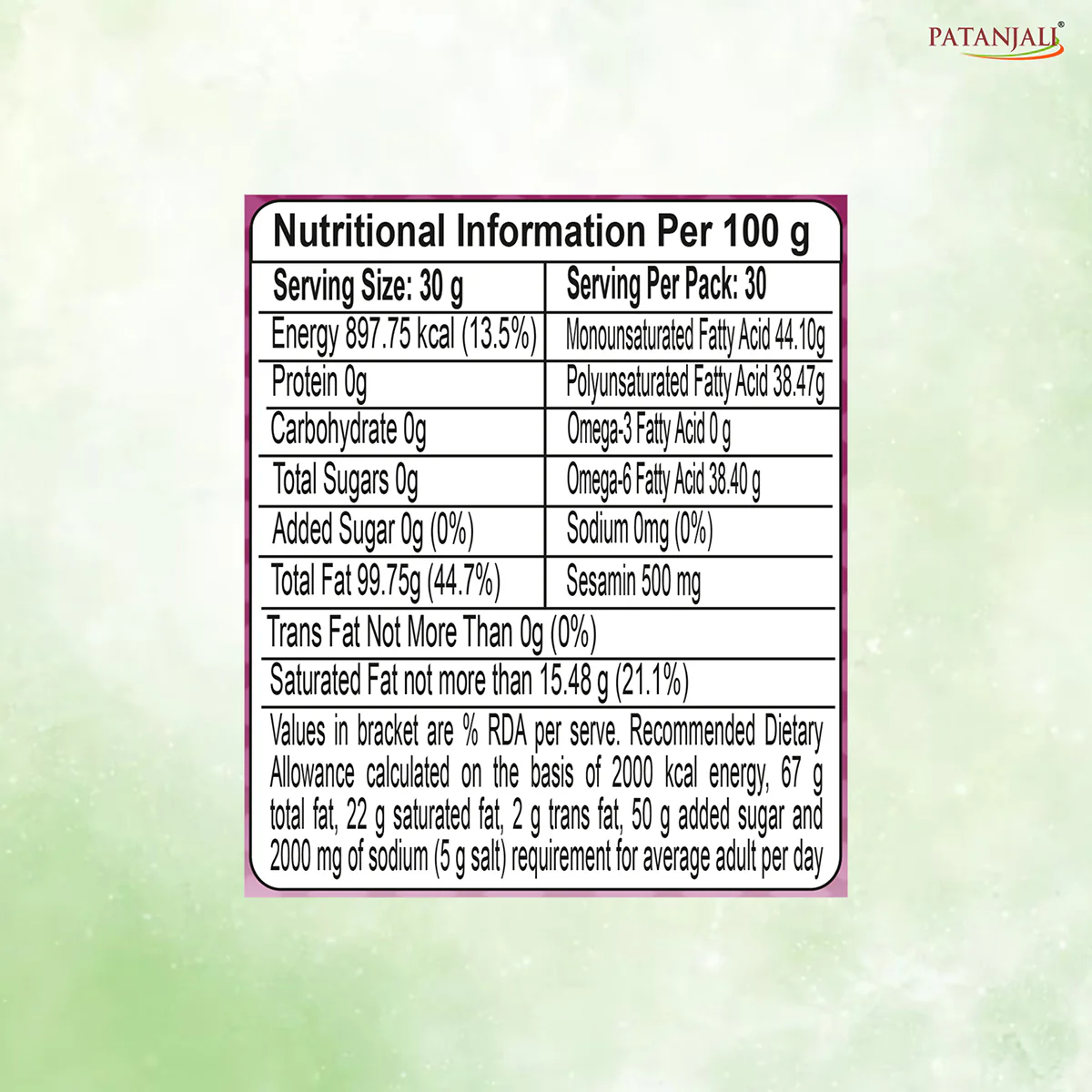 Patanjali Sesame Oil (B) 500ml - Image 3
