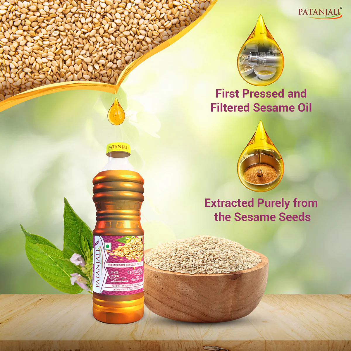 Patanjali Sesame Oil (B) 500ml - Image 5