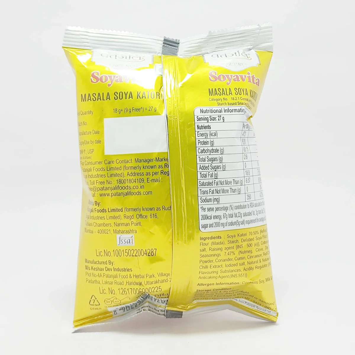 Patanjali Soyavita Masala Soya Katori 27gm - Image 2