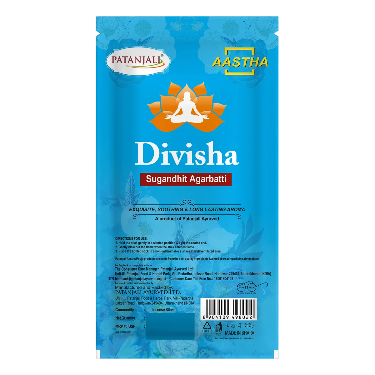 Patanjalim Aastha Agarbatti Divisha New, With Exquisite, Soothing & Long Lasting Aroma | 120gm - Image 2