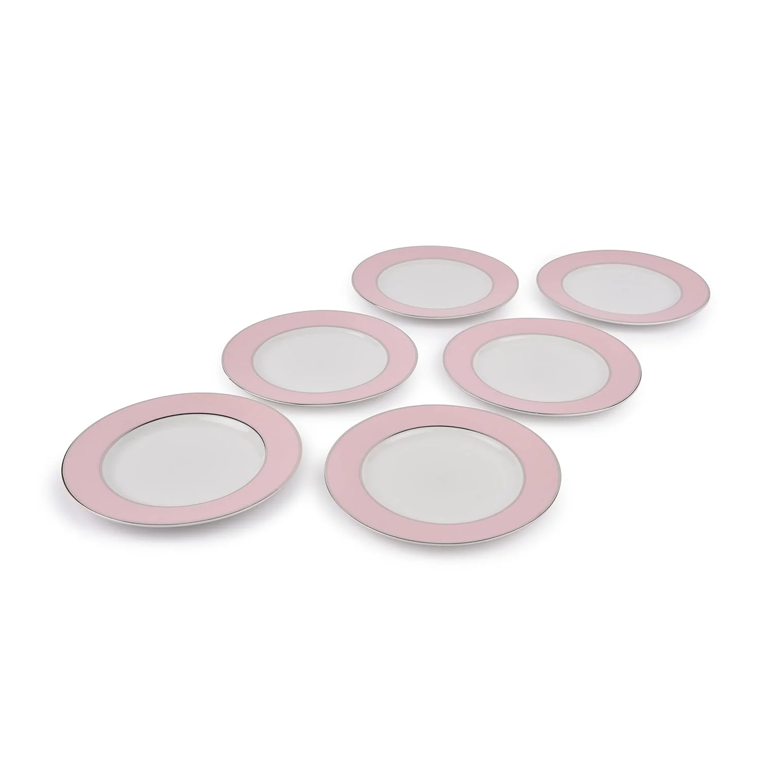 Pink Ceramic Bloom Quarter Plate Set Of 6 | Multipurpose Serving Plate - Premium Serve Ware, Dinnerware & Tableware - Image 3
