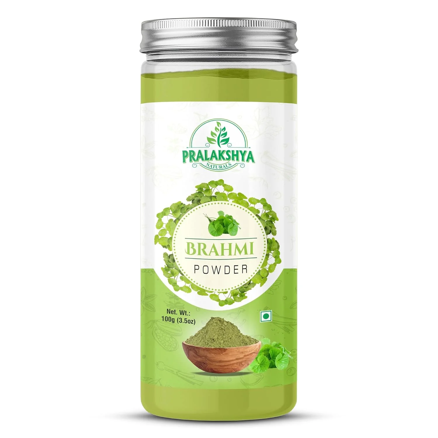 Pralakshya Naturals Brahmi Powder, Herbal Supplement For Wellness And Hair Health | 100gm 0.2lbs - Image 2