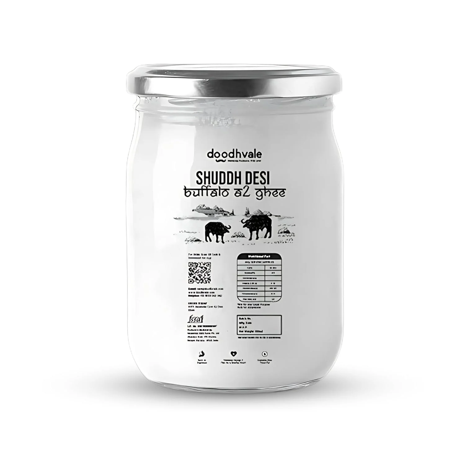 Premium A2 Buffalo Desi Ghee By Doodhvale.Com | Natural & Healthy Traditional Bilona Method, Pure Danedar Ghee Good For Cooking | (900ml) 30.4 Ounce | Jar Pack - Image 4