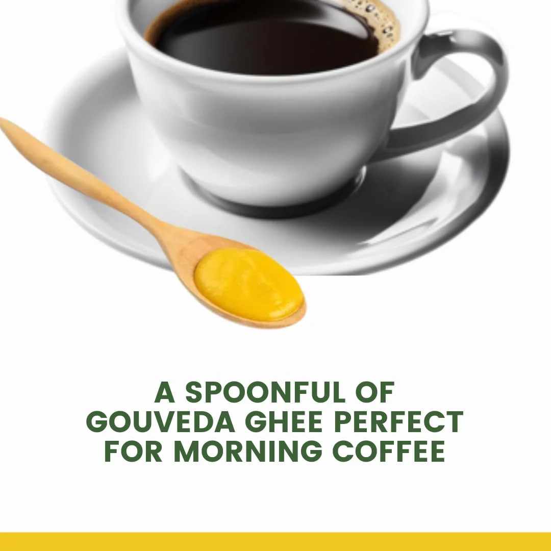 Premium A2 Gir Cow Ghee By Gouveda | Vedic Hand Churned Bilona Method Desi Gir Cow Ghee Perfect For Puja | (300ml) 10.1 Ounce | Jar Pack - Image 5