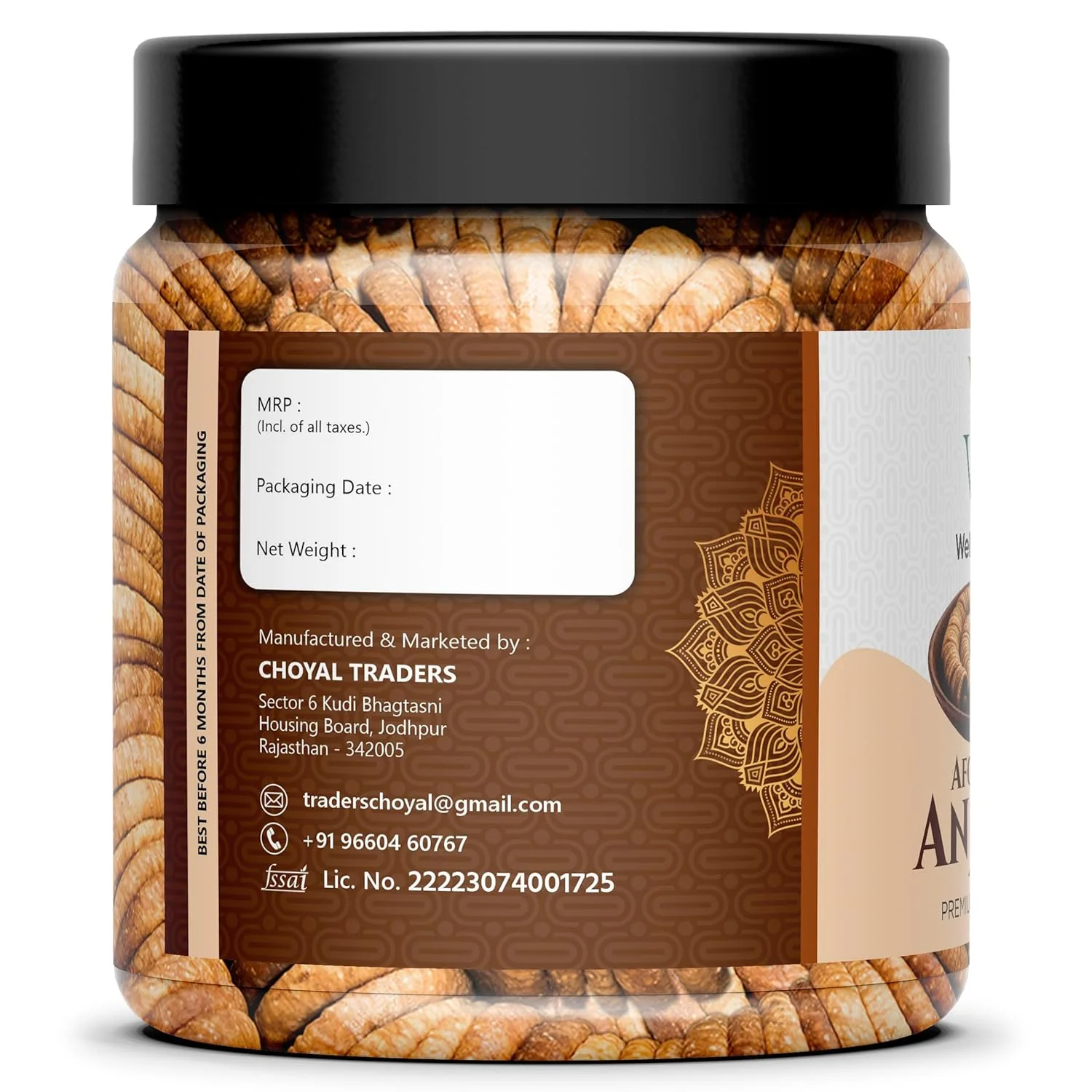 Premium Afghani Anjeer Dried Figs By Well Green 900gm, | Rich Source Of Fibre Calcium & Iron | Low In Calories & Fat Free Anjeer Jar Pack | 31.7 Ounce - Image 4