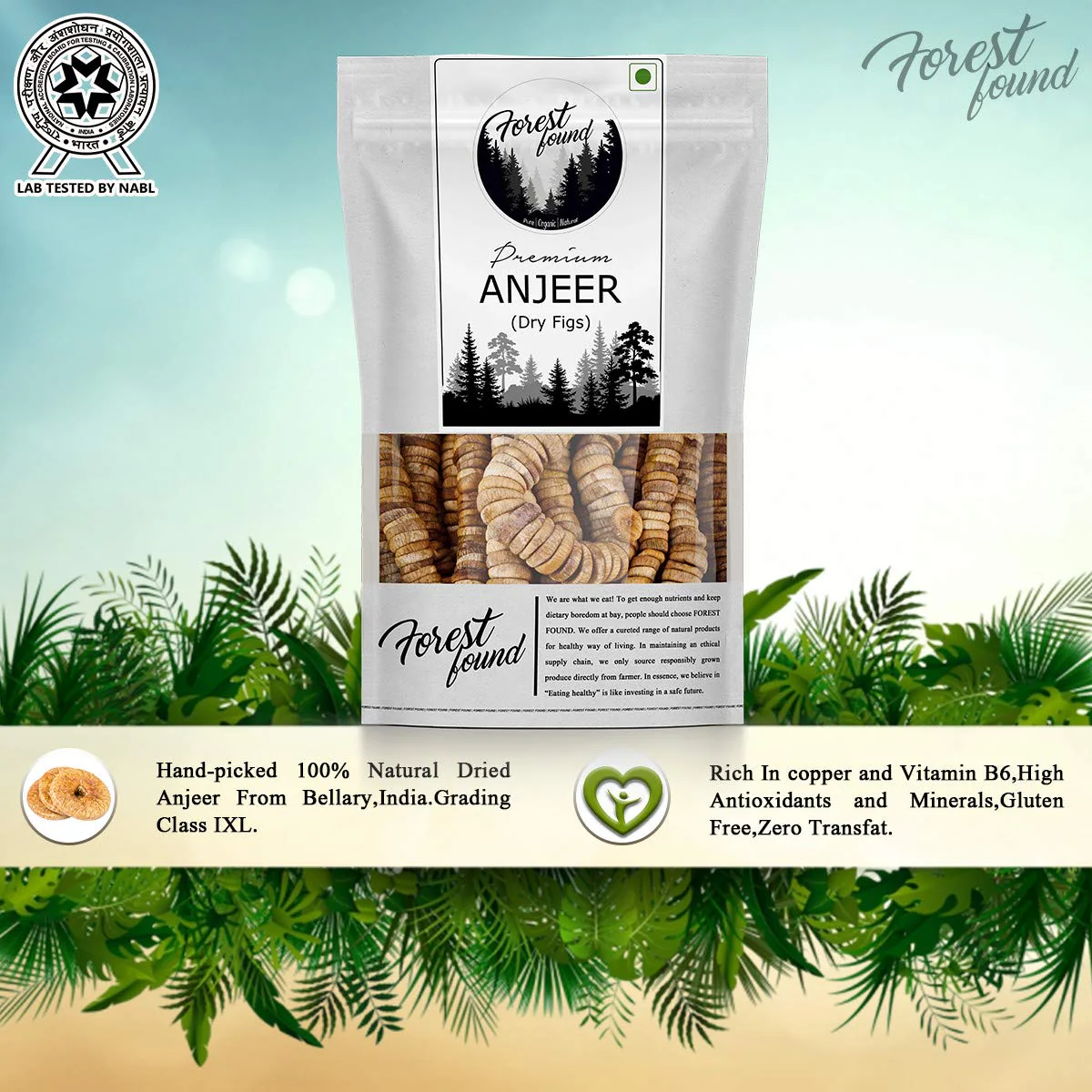 Premium Anjeer Dried Figs Big Size By Forest Found 250gm, | High Protein, Dietary Fiber, Vitamin & Mineral, Gluten | 8.8 Ounce - Image 2