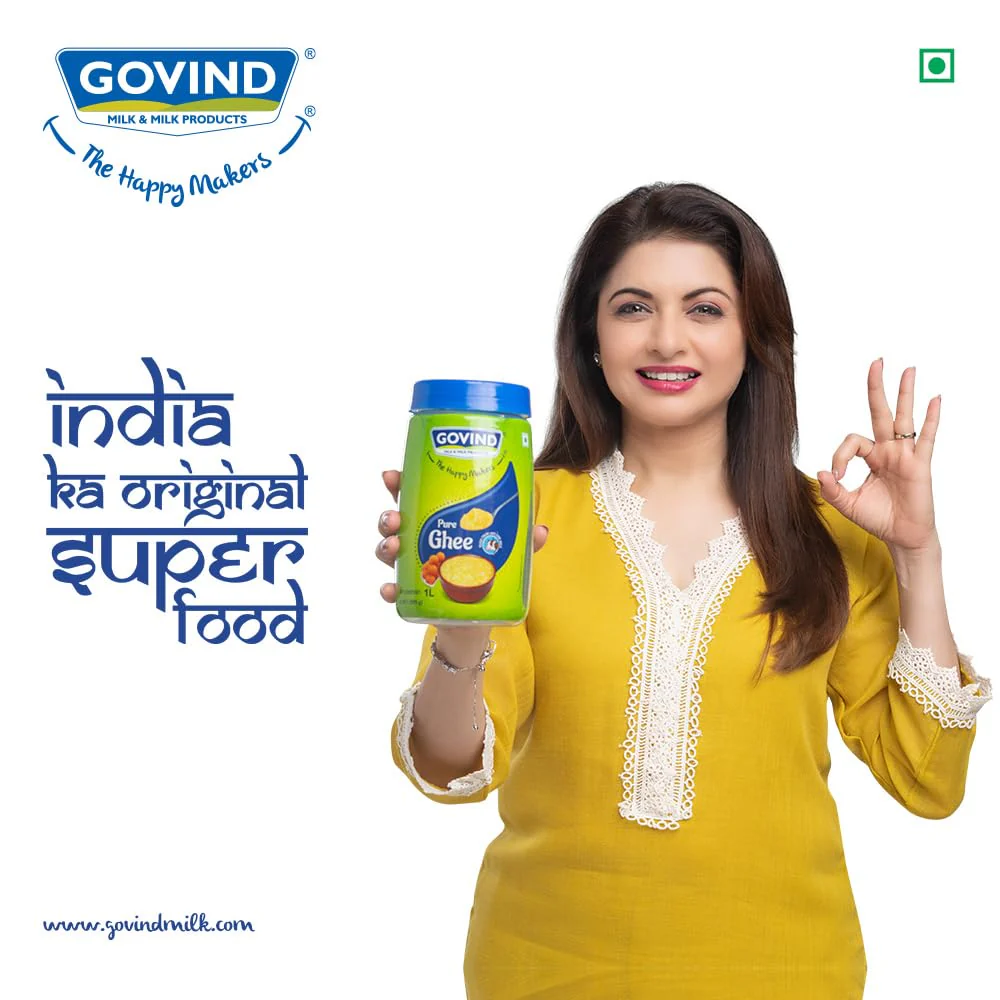 Premium Pure Cow Ghee By Govind | Rich In Vitamins A, D & E Healthy Nutrients Desi Ghee Good For Laddus | 2 Litre (1 Litre * 2) 67.6 Ounce | Pouch Pack - Image 2