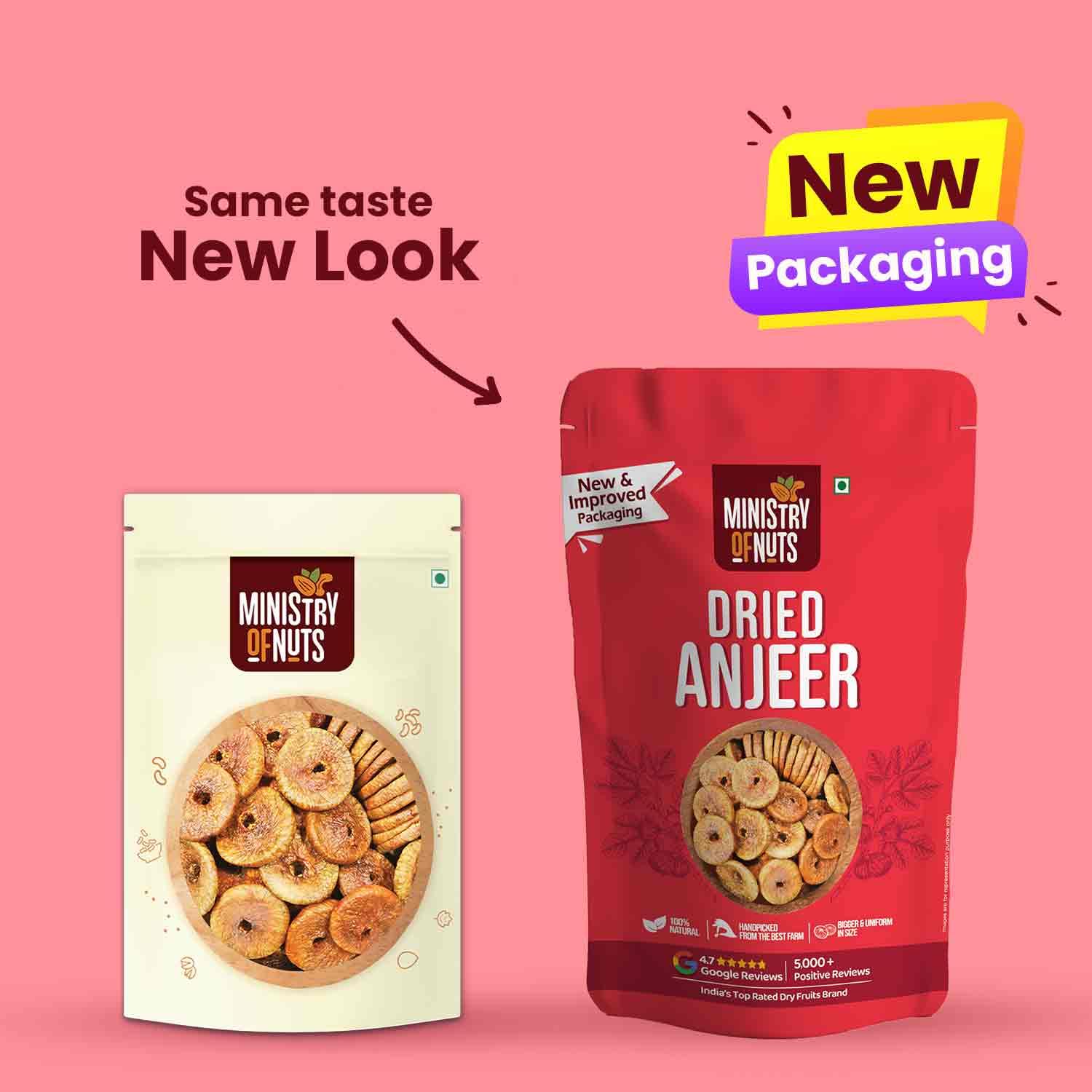 Premium Special Figs Premium Anjeer By Ministry Of Nuts 500gm, | All Natural Healthy Immunity Anjeer| Rich In Dietary Fibre | 17.6 Ounce - Image 3