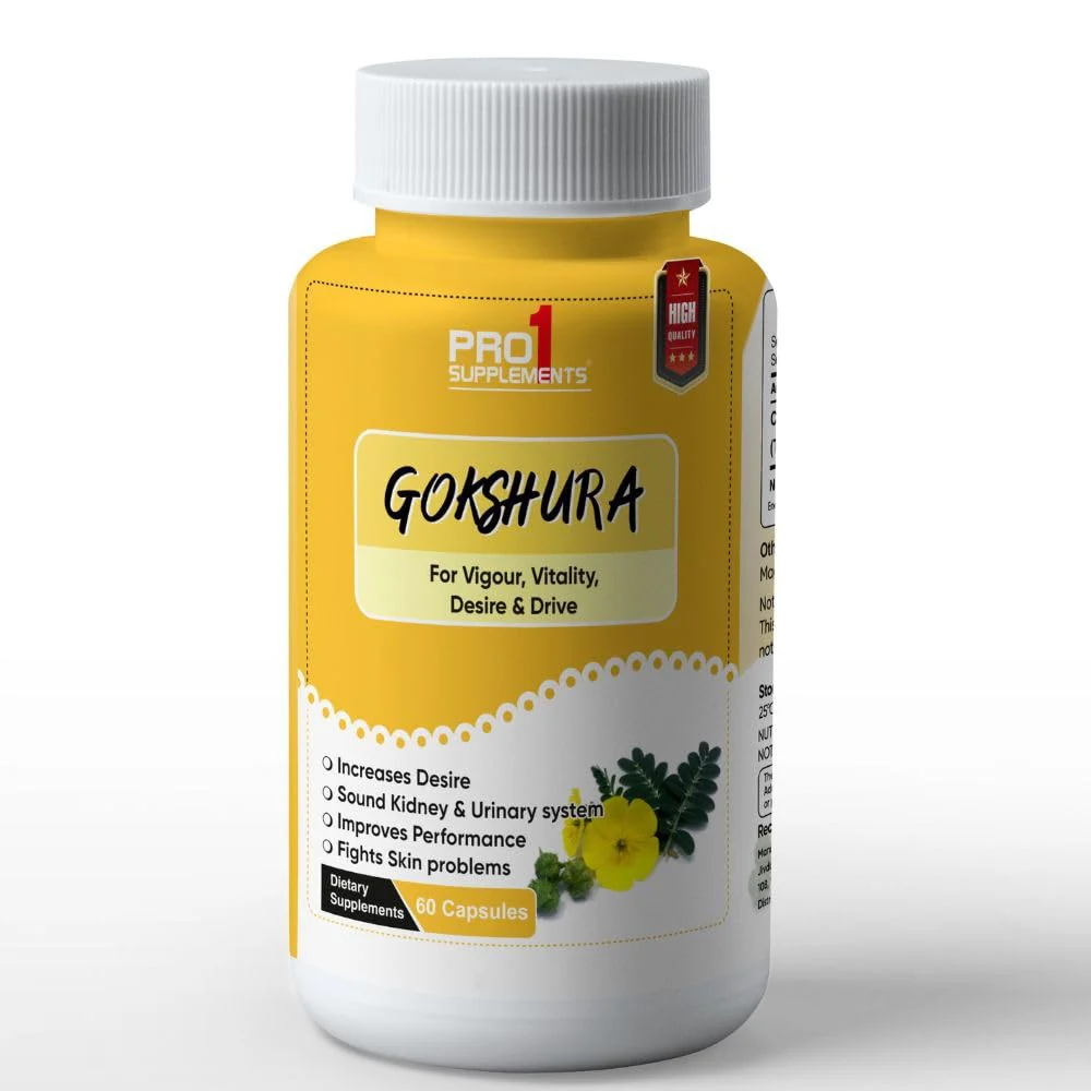 Pro1 Supplements Gokhru Gokshura Tribulus Terrestris Capsules For Men & Women, Boosts Vitality & Stamina, Supports Gut Health | 60 Veg Capsules 100gm 0.2lbs - Image 2