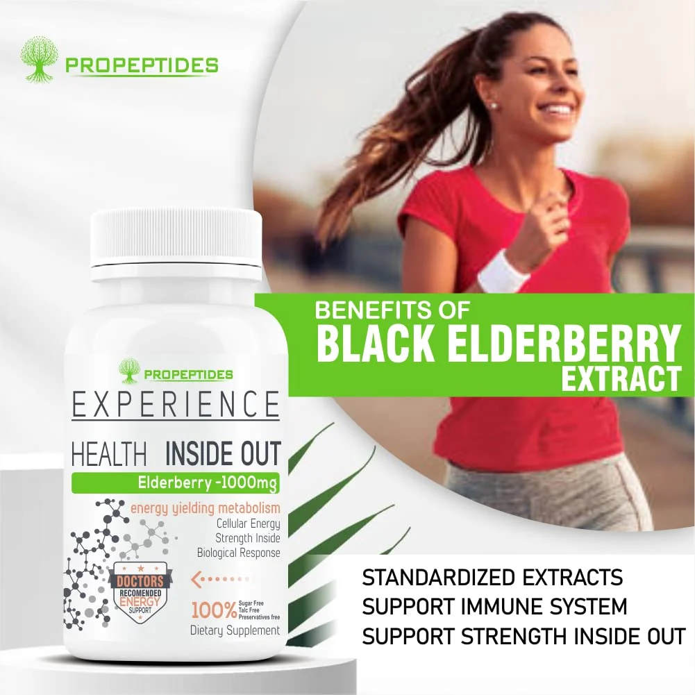 Propeptides Elderberry Standardized Extract To Boost Immunity Strength & Energy Levels, Powerful Immune Booster That Helps Keep You Healthy | 60 Sugar Free Tablets 100gm 0.2lbs - Image 3