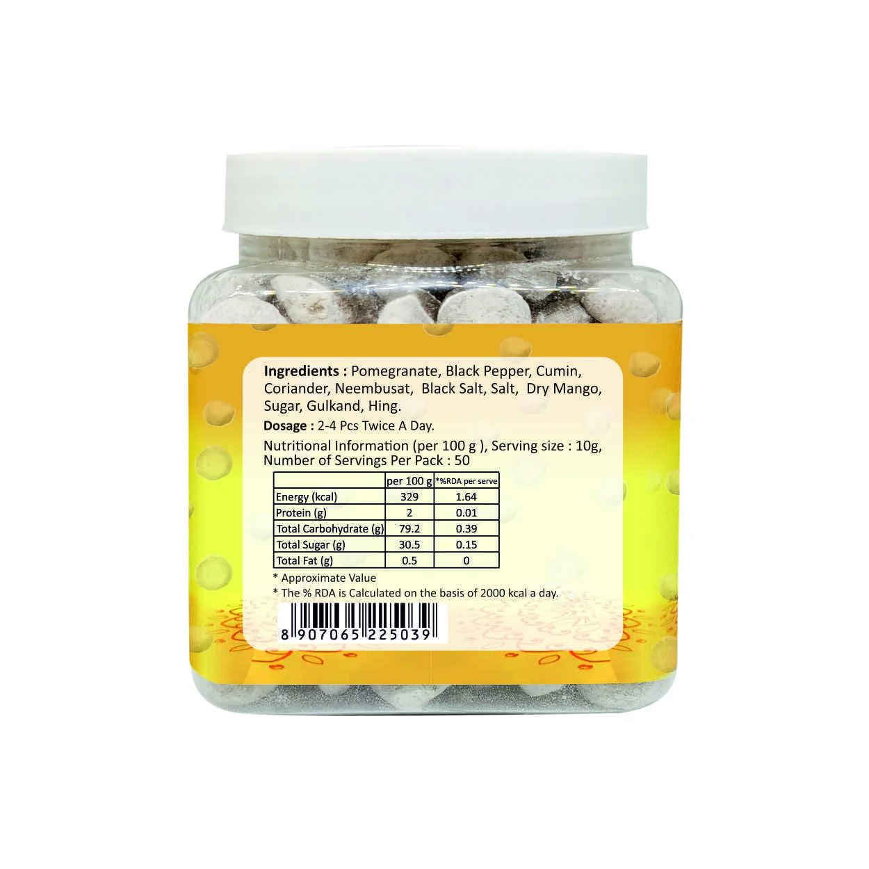 Puramio Hing Peda 500gm, | Good For Digestion After Meal Mouth Freshner | Jar Pack - Image 2