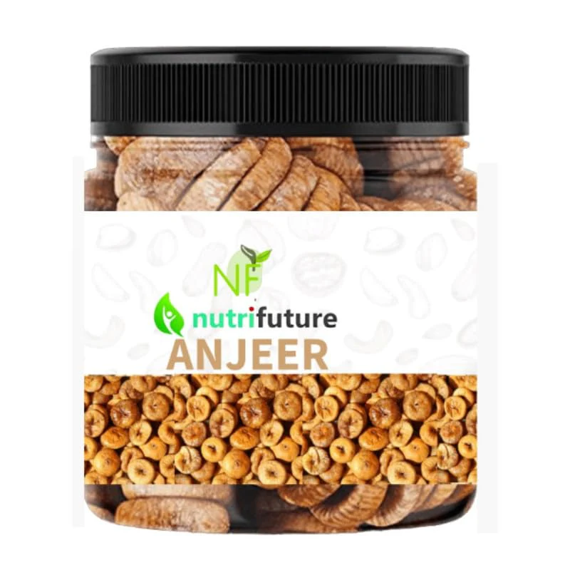 Pure Finest Dried Anjeer Figs By Nutrifuture 250gm, | Rich In Flavor Nutrients Handpicked & Sun-dried For Optimal Taste - Texture Healthy Dry Fruits Jar Pack | 8.8 Ounce