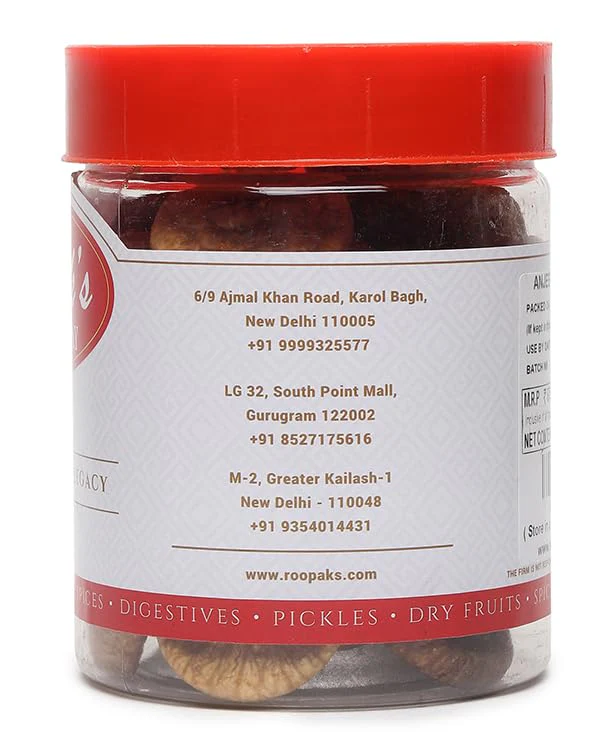 Pure Healthy Dried Figs By Roopak's Pik-N-Pay 250gm, | Soft Anjeer Exotic Dry Fruit For Great Health & Tasty Vitamins, Minerals Rich Dry Fruits Jar Pack | 8.8 Ounce - Image 2