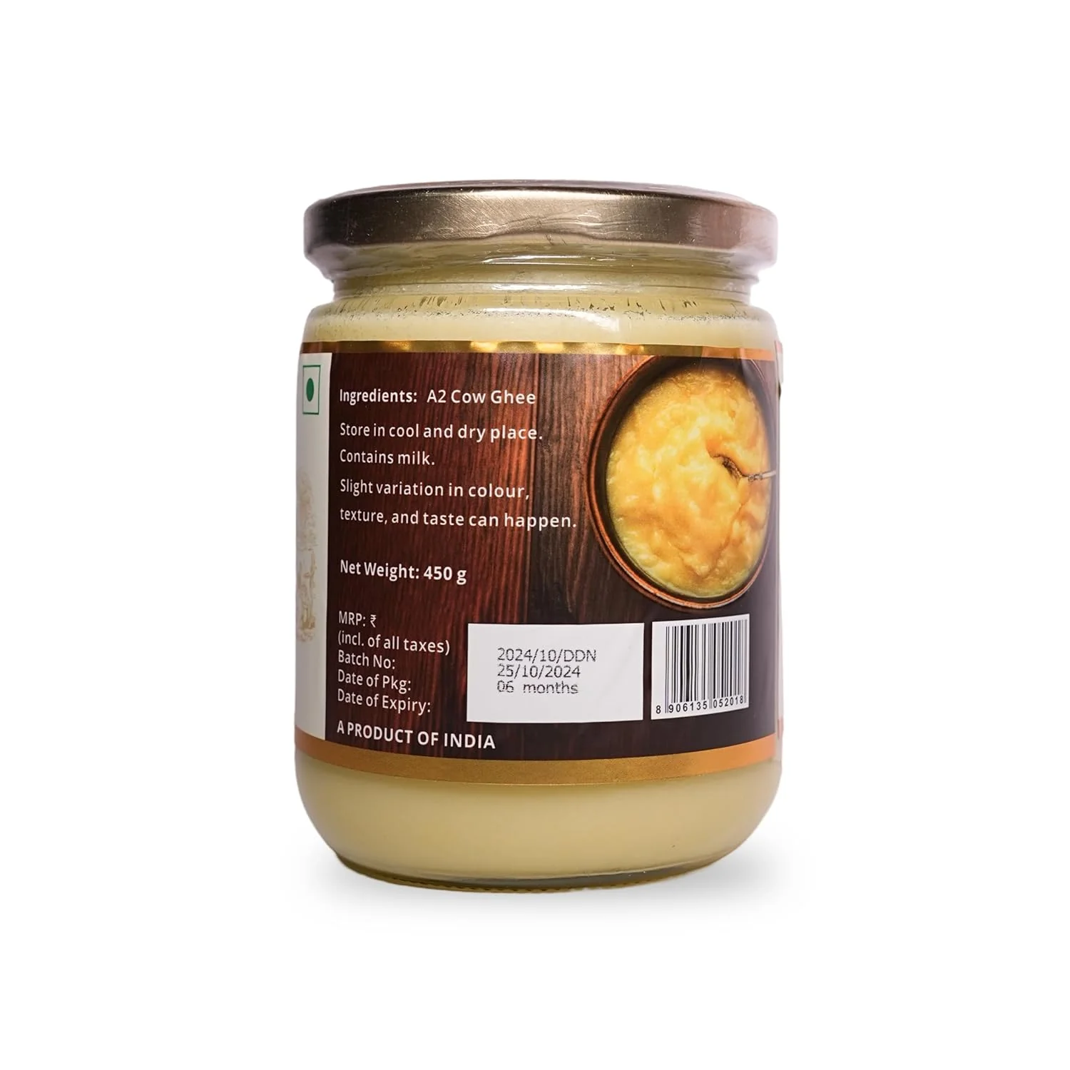 Pure Himalayan A2 Cow Desi Ghee By House Of Himalayas | Rich In Vitamins & Minerals Healthy Cow Desi Ghee Good For Bones Health | (450ml) 15.2 Ounce | Jar Pack - Image 3