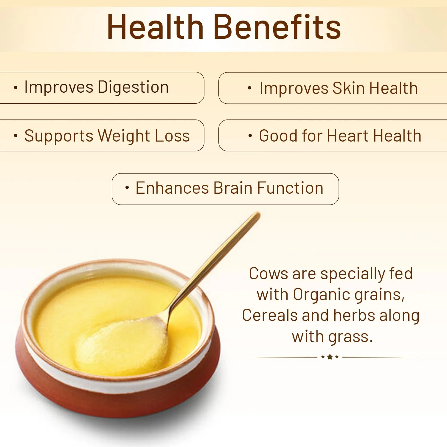 Pure Natural A2 Cow Ghee By Auzen | Rich In Nutrient, Delicious Healthy Desi Cow Ghee Good For Overall Health | (500ml) 16.9 Ounce | Jar Pack - Image 5
