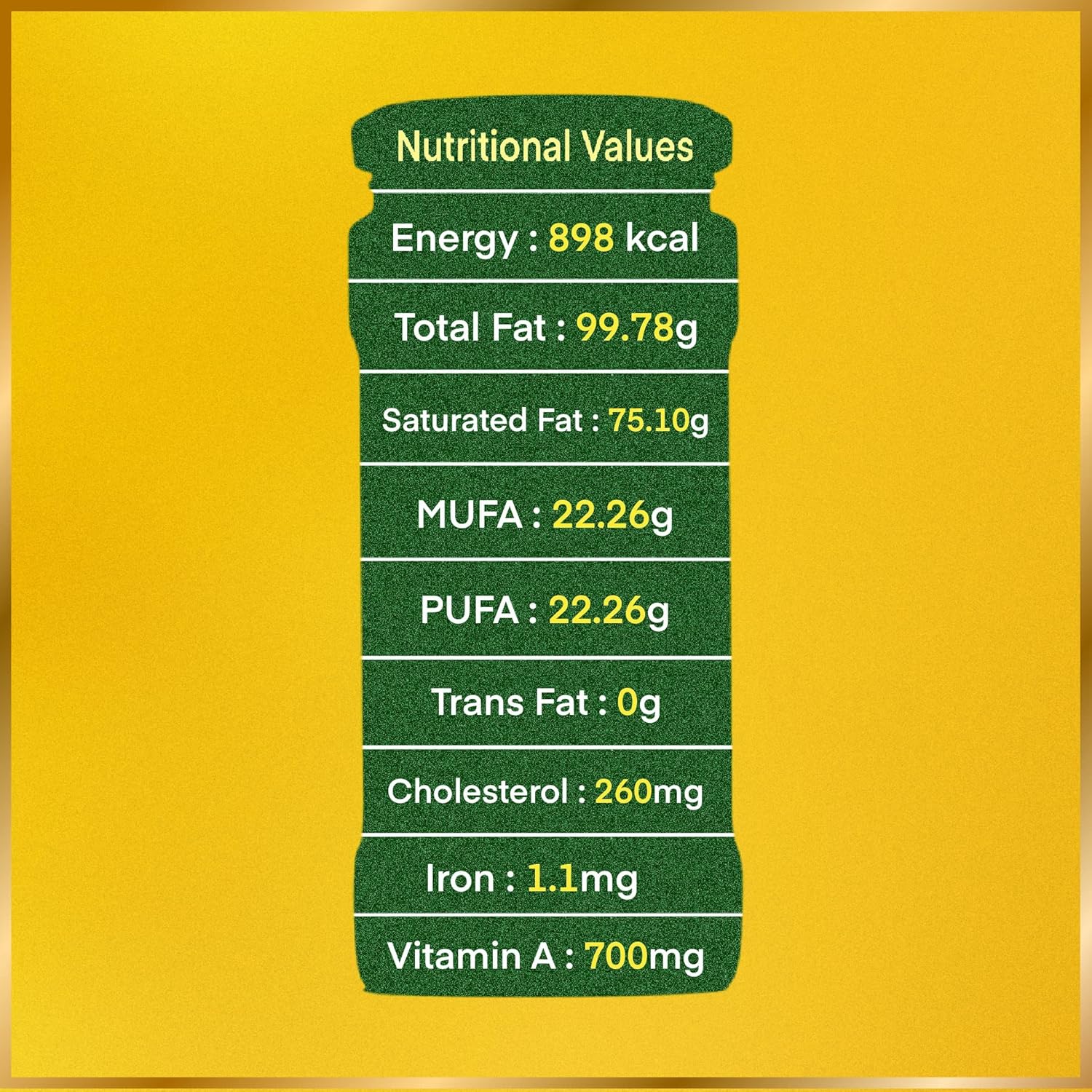 Pure Natural Cow Cultured Ghee By Valley Culture | Traditional Bilona Method Cow Ghee Nutritious & Flavorful Good For Health | (400ml) 13.5 Ounce | Jar Pack - Image 4